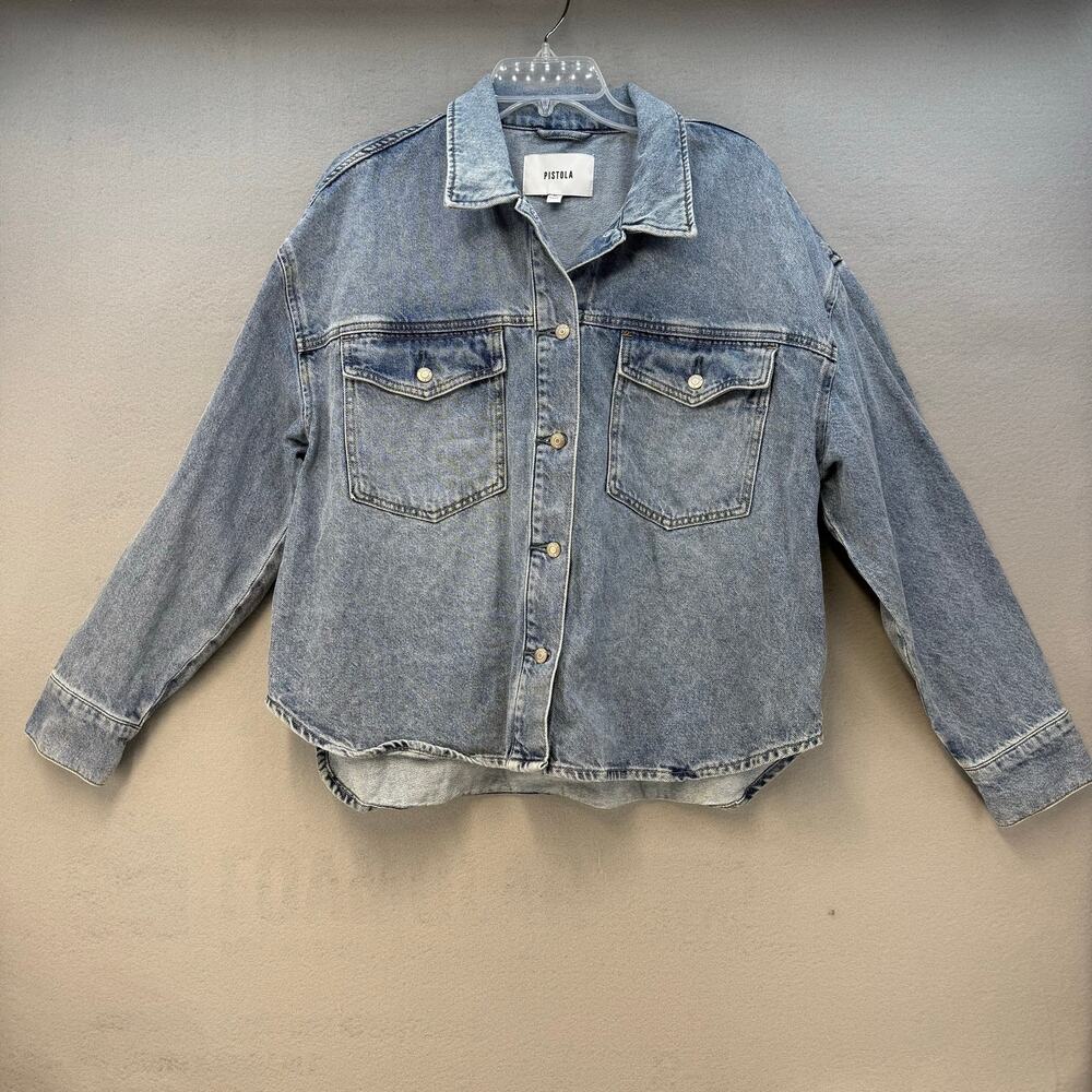 Pistola Denim Shacket Women's XL Blue Pistola Denim Jean Jacket - Picture 1 of 10